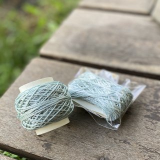  生葉藍染シルク糸