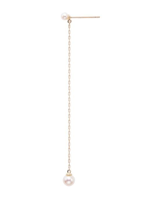 ブランイリス 18K ベビーパールロングピアス