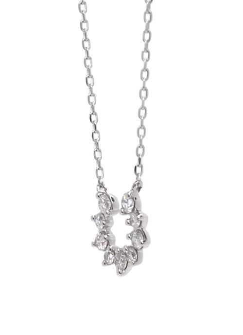 K18WG ダイヤモンド ネックレス | 幸運馬蹄モチーフ - ベルディア-made