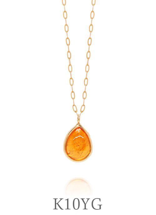 K10マンダリンガーネットネックレス|JewelryDrop - ベルディア