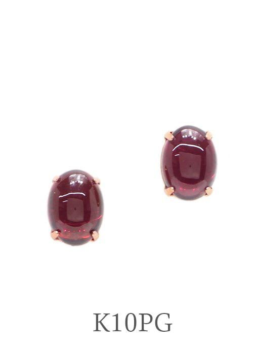 【新品】ガーネット　ロードライト　アメジスト　ピアス　K10 アクセサリーのプレゼント K10YG アメジスト＆ロードライト