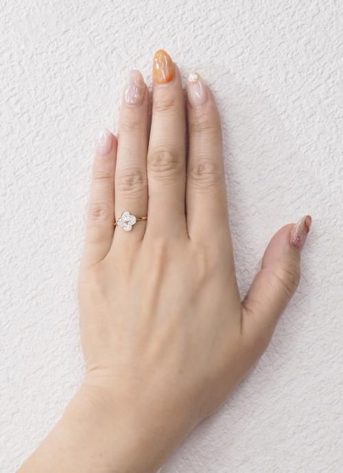 K18PG ダイヤモンド0.16ct リング | Hana・ミモザ - 【ジュエル K18PG ダイヤモンド0.16ct リング | Hana・ミモザ - 【ジュエル
