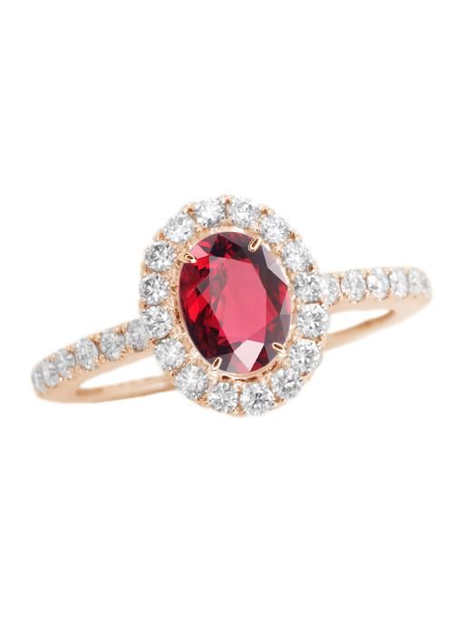 Pt900/K18PG ルビーリング | 自然体な美しさで輝くセレクト