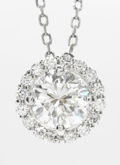 PT ダイヤモンド0.522ct/0.09ctネックレス【F/SI2/GD