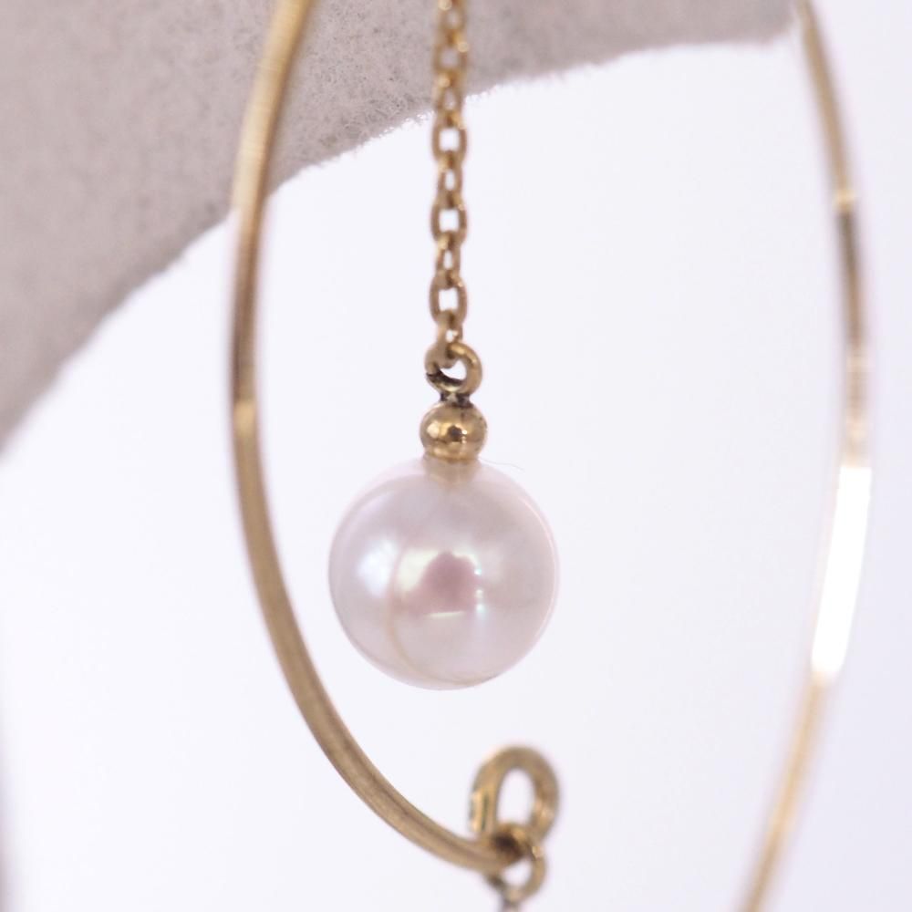 K18 スイングパールフックピアス | タンスイパールのK18金ピアス