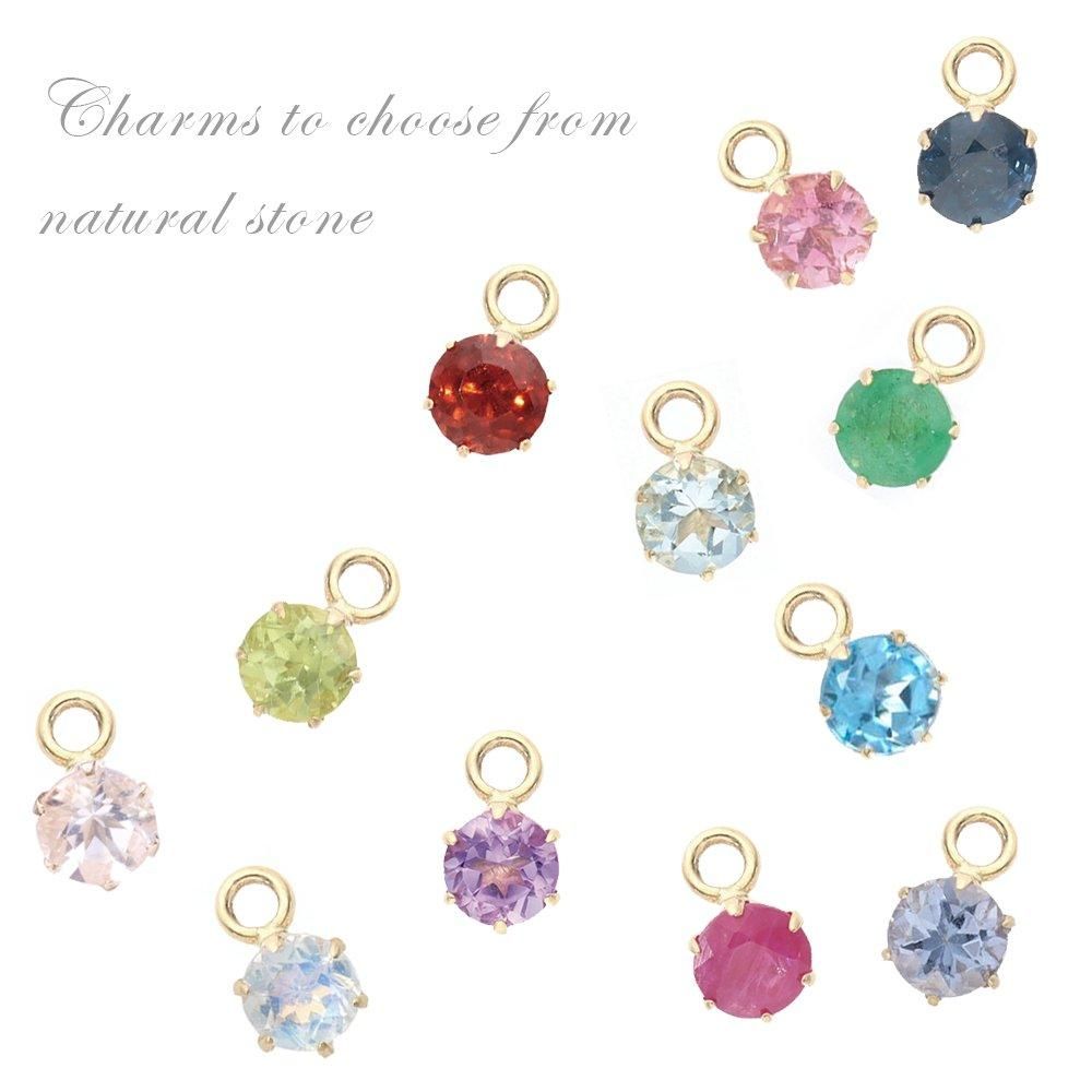 天然石と桜のミニチャーム(64面カット水晶） 天然石チャームの人気通販