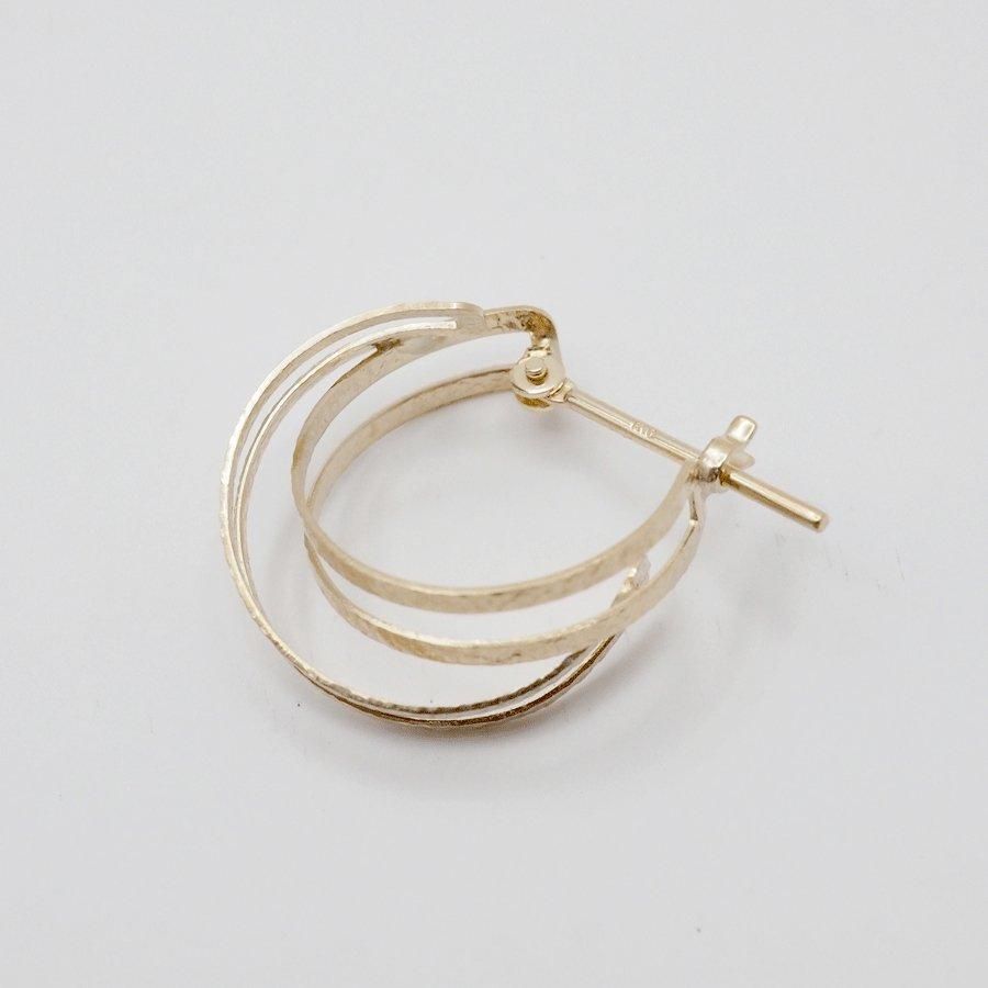 COLOR CALYX PIERCED EARRINGS(オレンジムーンストーン)(2JP1072