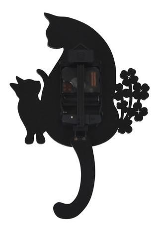 黒猫 振り子時計 猫雑貨の店 犬家猫八 黒猫 振り子時計 猫雑貨の店 犬家猫八