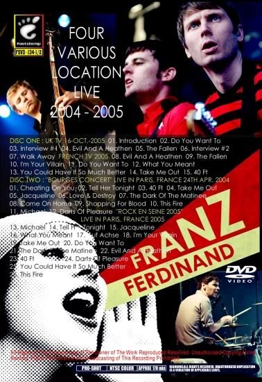 FRANZ FERDINAND／EUROPEAN TV 2004-2005 - STRANGELOVE RECORDS
