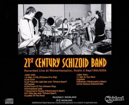 21st CENTURY SCHIZOID BAND / IN THE LIVE OF CRIMSON KING