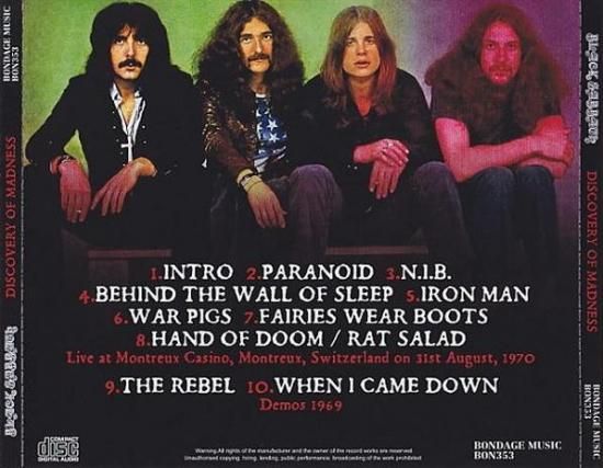 BLACK SABBATH / DISCOVERY OF MADNESS (1CD) - STRANGELOVE RECORDS
