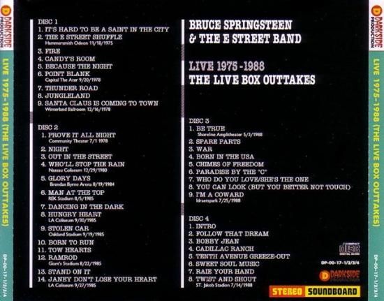 BRUCE SPRINGSTEEN/LIVE 1975-88 (4CD LIVE BOX OUTTAKES) BRUCE SPRINGSTEEN/LIVE 1975-88 (4CD LIVE BOX OUTTAKES)