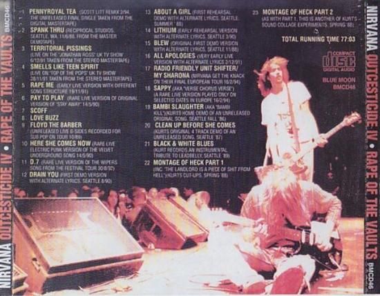 NIRVANA／OUTCESTICIDE 4 RAPE OF THE VALTS - STRANGELOVE RECORDS
