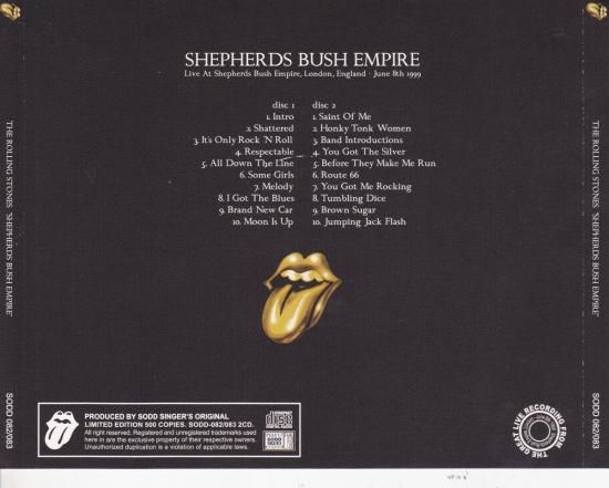 ROLLING STONES / SHEPHERDS BUSH EMPIRE