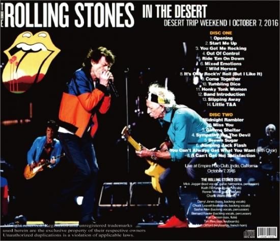 ROLLING STONES / IN THE DESERT :DESERT TRIP WEEKEND I 2016