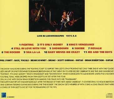 THIN LIZZY/FIGHTING TOUR IN GERMANY 1975 - STRANGELOVE RECORDS THIN LIZZY/FIGHTING TOUR IN GERMANY 1975 - STRANGELOVE RECORDS
