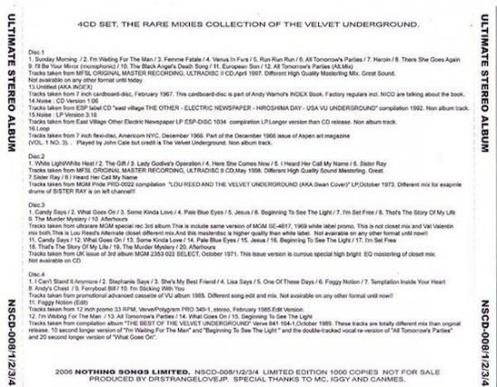 THE VELVET UNDERGROUND / ULTIMATE STEREO ALBUM (4CD)