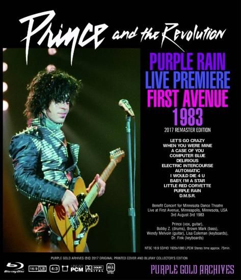 PRINCE / PURPLE RAIN LIVE PREMIERE FIRST AVENUE1983(1BDR) PRINCE / PURPLE RAIN LIVE PREMIERE FIRST AVENUE1983(1BDR)
