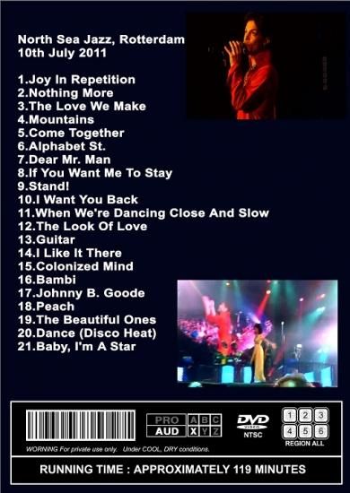 PRINCE / NORTH SEA JAZZ FESTIVAL 2011 NIGHT 1-3 DEFINITIVE