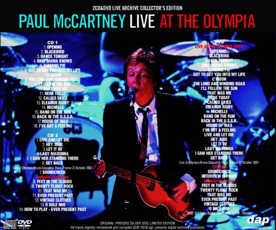 PAUL McCARTNEY / LIVE AT THE OLYMPIA