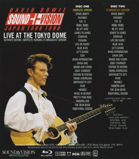 DAVID BOWIE / SOUND+VISION JAPAN TOUR 1990