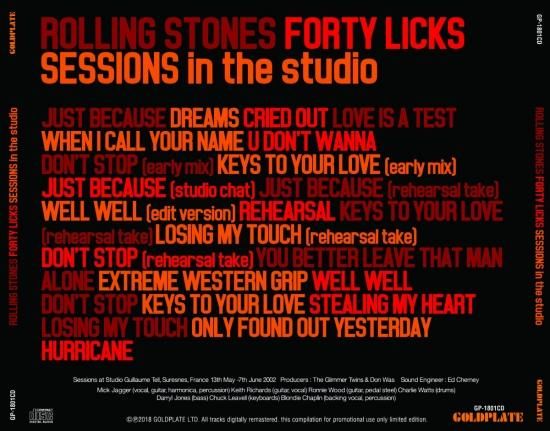 ROLLING STONES / FORTY LICKS SESSIONS in the studio