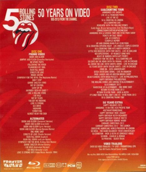 ROLLING STONES / 50 YEARS ON VIDEO RED BLU-RAY DISC EDITION