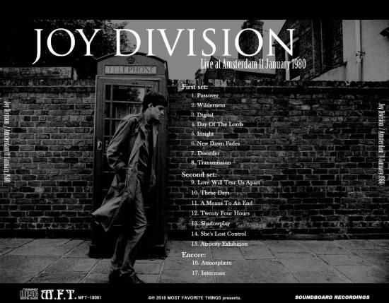 JOY DIVISION / Amsterdam 11 January 1980