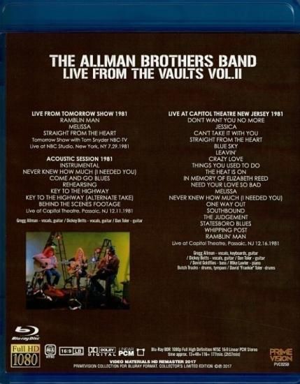 THE ALLMAN BROTHERS BAND / LIVE FROM THE VAULTS VOL.II