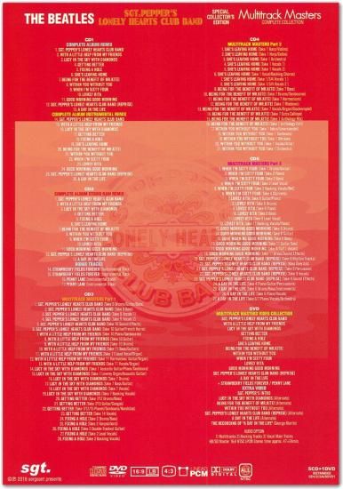 BEATLES / SGT.PEPPER'S LONELY HEARTS CLUB BAND MULTITRACK MASTERS