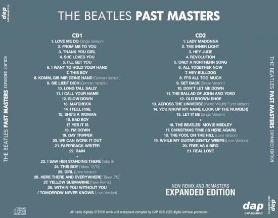 BEATLES / PAST MASTERS - NEW REMIX AND REMASTERS - EXPANDED EDITION