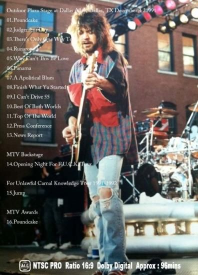 VAN HALEN / Dallas Free Concert (1DVD-R)