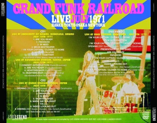 GRAND FUNK RAILROAD/LIVEJULY1971-HAWAII-TOKYO-OSAKA-NEWYORK GRAND FUNK RAILROAD/LIVEJULY1971-HAWAII-TOKYO-OSAKA-NEWYORK