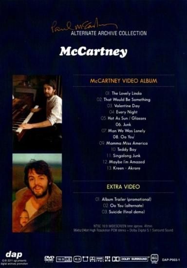 PAUL McCARTNEY / McCARTNEY - ALTERNATE ARCHIVE COLLECTION