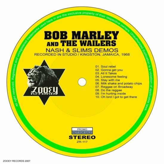 BOB MARLEY & THE WAILERS / NASH & SLIM DEMOS (1CDR