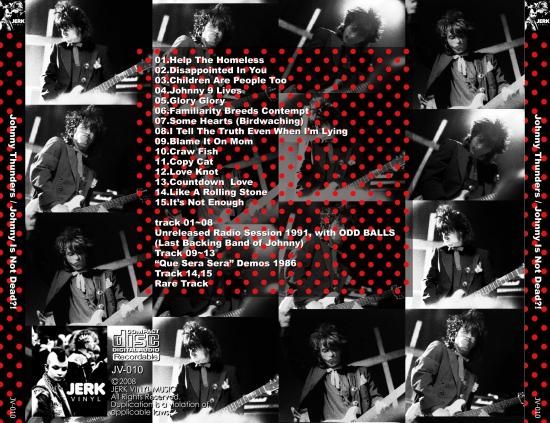 国内版2CD＋DVD！ジョニー・サンダース / ライヴ・イン
