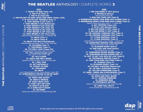 THE BEATLES / ANTHOLOGY : COMPLETE WORKS 3 u0026 4 セット (2CD + 2CD)
