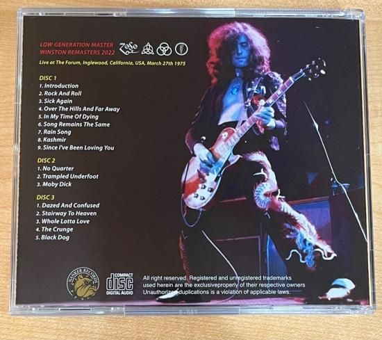LED ZEPPELIN / L.A. FORUM 1975 FINAL SHOW (3CD) LED ZEPPELIN / L.A. FORUM 1975 FINAL SHOW (3CD)