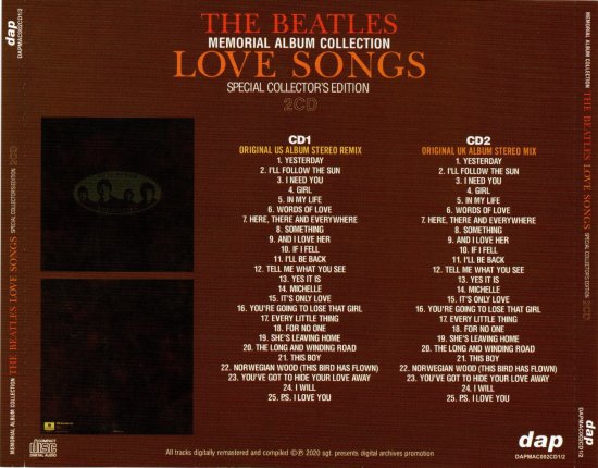 THE BEATLES/ LOVE SONGS : SPECIAL COLLECTOR'S EDITION (2CD)