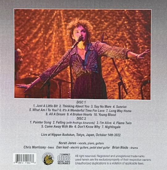 NORAH JONES / BUDOKAN 2022 1ST NIGHT (1BRD+1DVDR+2CDR) NORAH JONES / BUDOKAN 2022 1ST NIGHT (1BRD+1DVDR+2CDR)