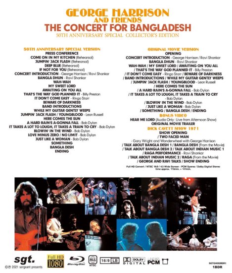 GEORGE HARRISON & FRIENDS / THE CONCERT FOR BANGLADESH Blu-ray