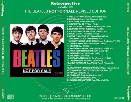 THE BEATLES / NOT FOR SALE (RIVISED EDITION) 24bit HQ