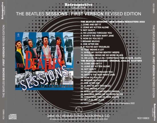 THE BEATLES / SESSIONS : FIRST VERSION (RIVISED EDITION) (1CD)
