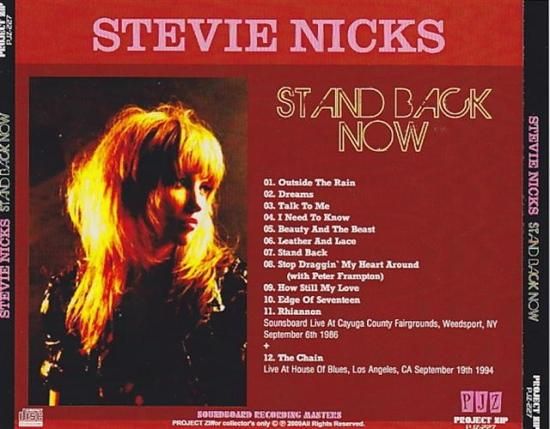 STEVIE NICKS / STAND BACK NOW (1CDR) - STRANGELOVE RECORDS