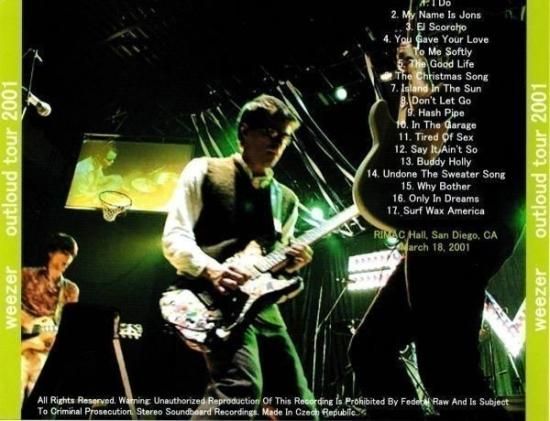 WEEZER / OUT LOUD TOUR 2001 (1CD) - STRANGELOVE RECORDS