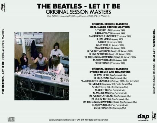 BEATLES / LET IT BE -ORIGINAL SESSION MASTERS- (1CD BEATLES / LET IT BE -ORIGINAL SESSION MASTERS- (1CD