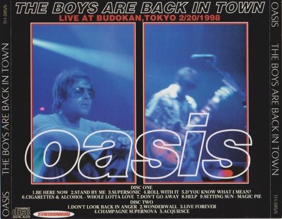 OASIS / THE BOYS ARE BACK IN TOWN -LIVE AT BUDOKAN, TOKYO 2/20/98