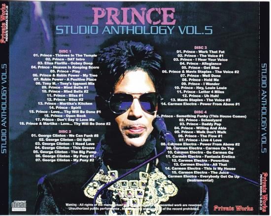 PRINCE / STUDIO ANTHOLOGY VOL.5 (4CDR) - STRANGELOVE RECORDS