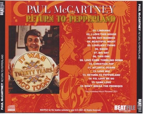 PAUL MCCARTNEY / RETURN TO PEPPERLAND (1CDR) - STRANGELOVE