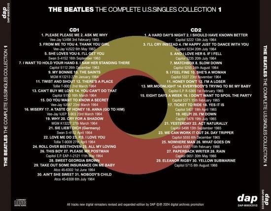 THE BEATLES / THE COMPLETE U.S.SINGLES COLLECTION 2024年増補 THE BEATLES / THE COMPLETE U.S.SINGLES COLLECTION 2024年増補